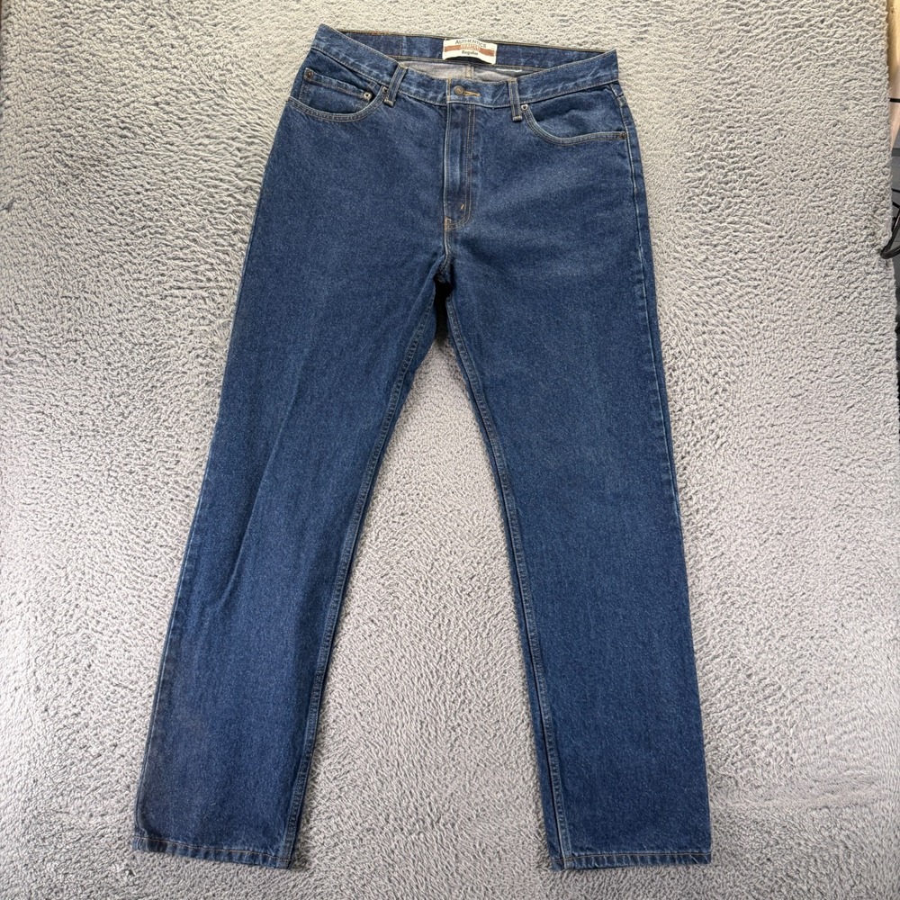 Signature by Levi's Jeans Mens 32x33 Blue Cotton Denim Straight Travel Stretch